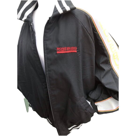 Holloway Other - Vtg Zip Holloway 80s Baseball Black Bomber Jacket Quilted Lining Coat Men’s XL